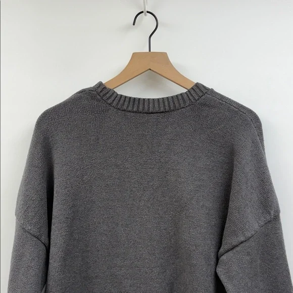 Torrid Drop Shoulder Relaxed Girlfriend Cardigan Knit Sweater Minimalist Grey 1X - Picture 7 of 10